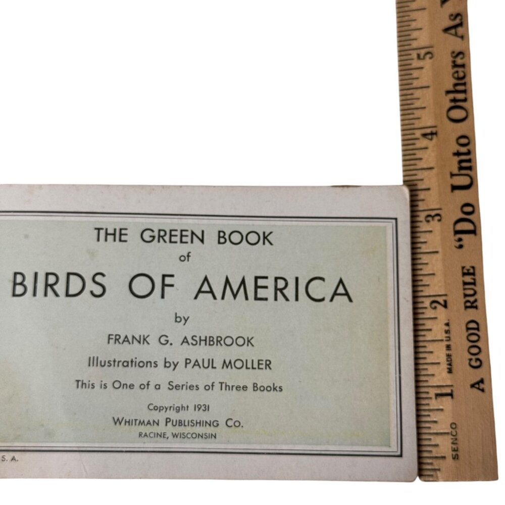 Vintage 1931 "The Green Book Of Birds Of America" By Frank G. Ashbrook - Picture 5 of 16